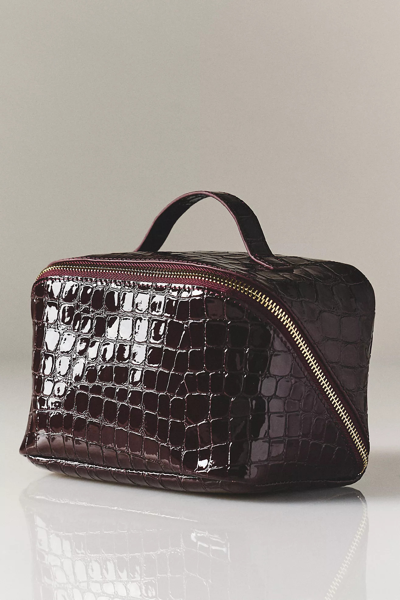 By Anthropologie Top Handle Croc Cosmetic Bag | Anthropologie (US)