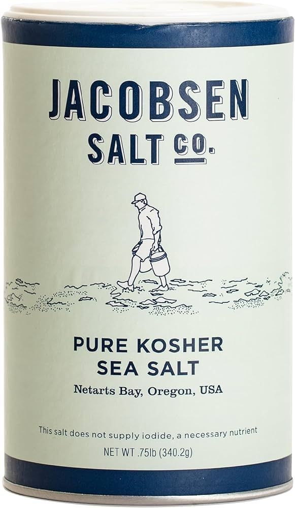 Jacobsen Salt Co. Kosher Sea Salt - Coarse, Perfect for Seasoning, Brining, Baking, and more - 12... | Amazon (US)