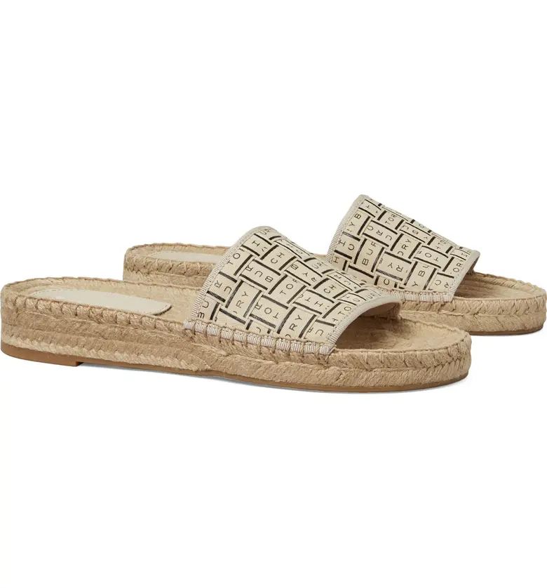 Logo Woven Espadrille Slide Sandal | Nordstrom