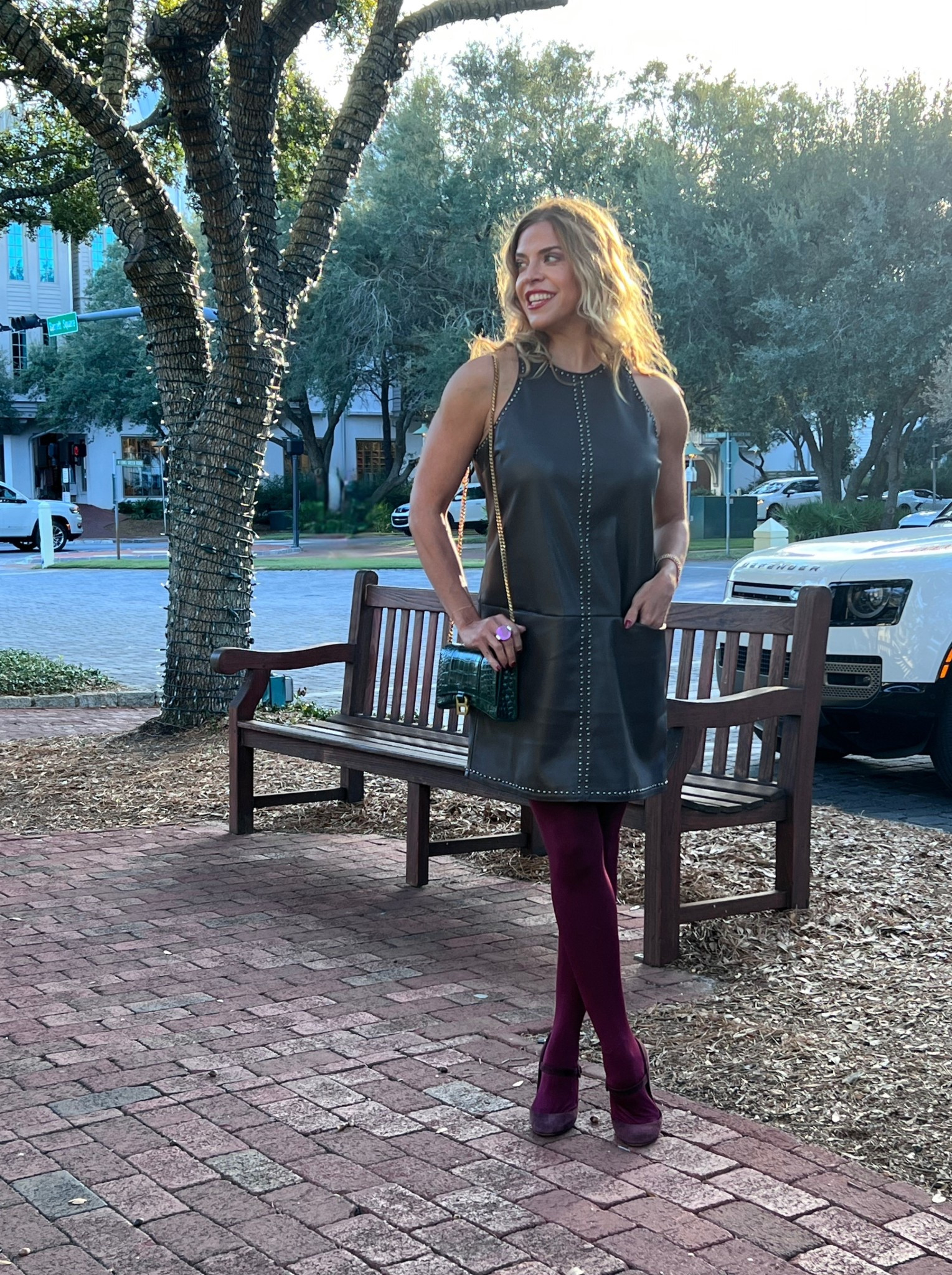 As the season continues to bring colder but beautiful sunny days, my wardrobe keeps leaning to rich textures and darker colors. This faux leather dress is the perfect mix of that. Paired with burgundy tights and shoes for that perfect fall accent. 
Click to shop this cute transitional look 🍁
 

#LTKOver40 #LTKSeasonal #LTKStyleTip