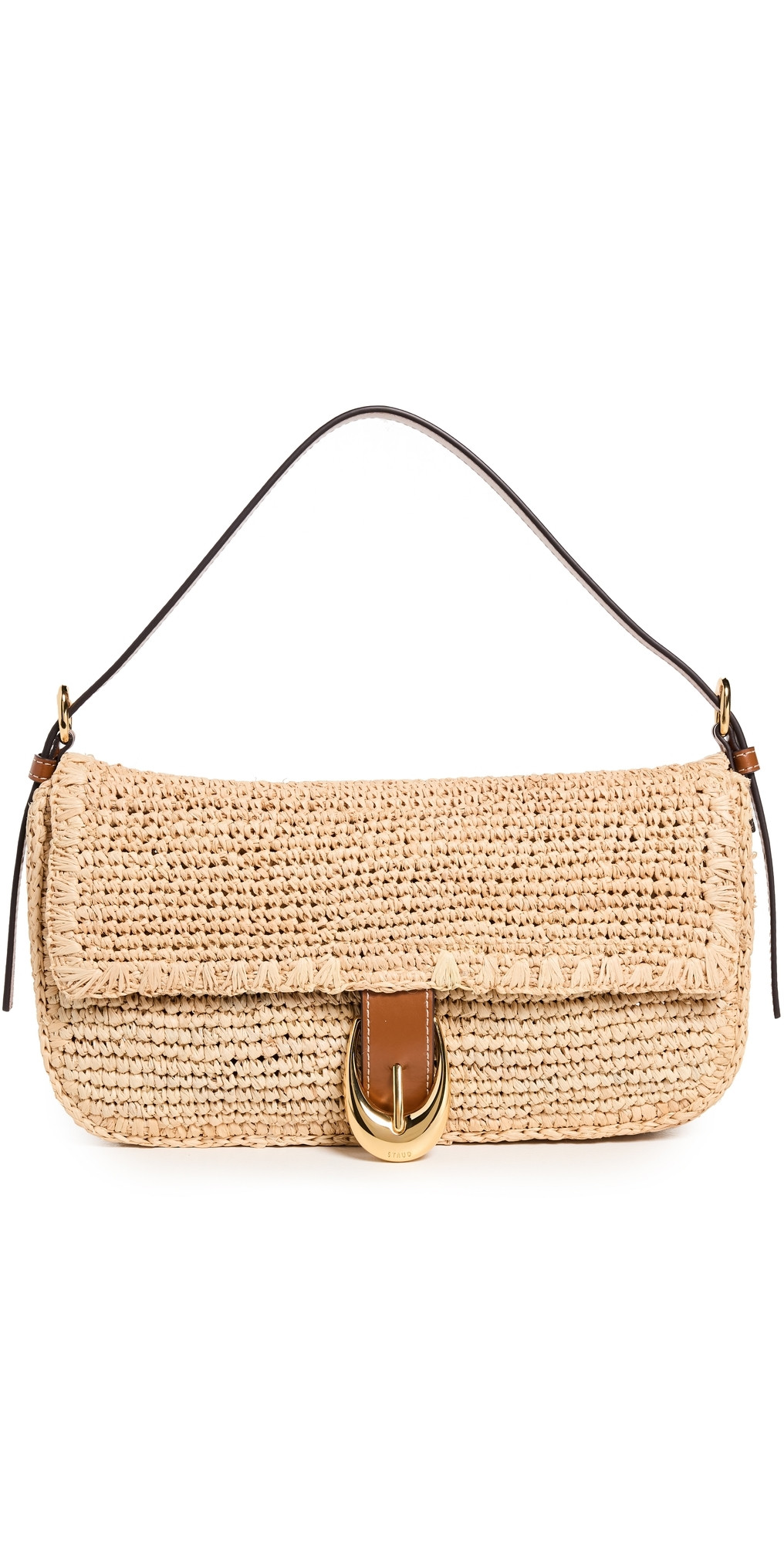 STAUD Harlow Raffia Shoulder Bag Natural/Tan One Size | Shopbop