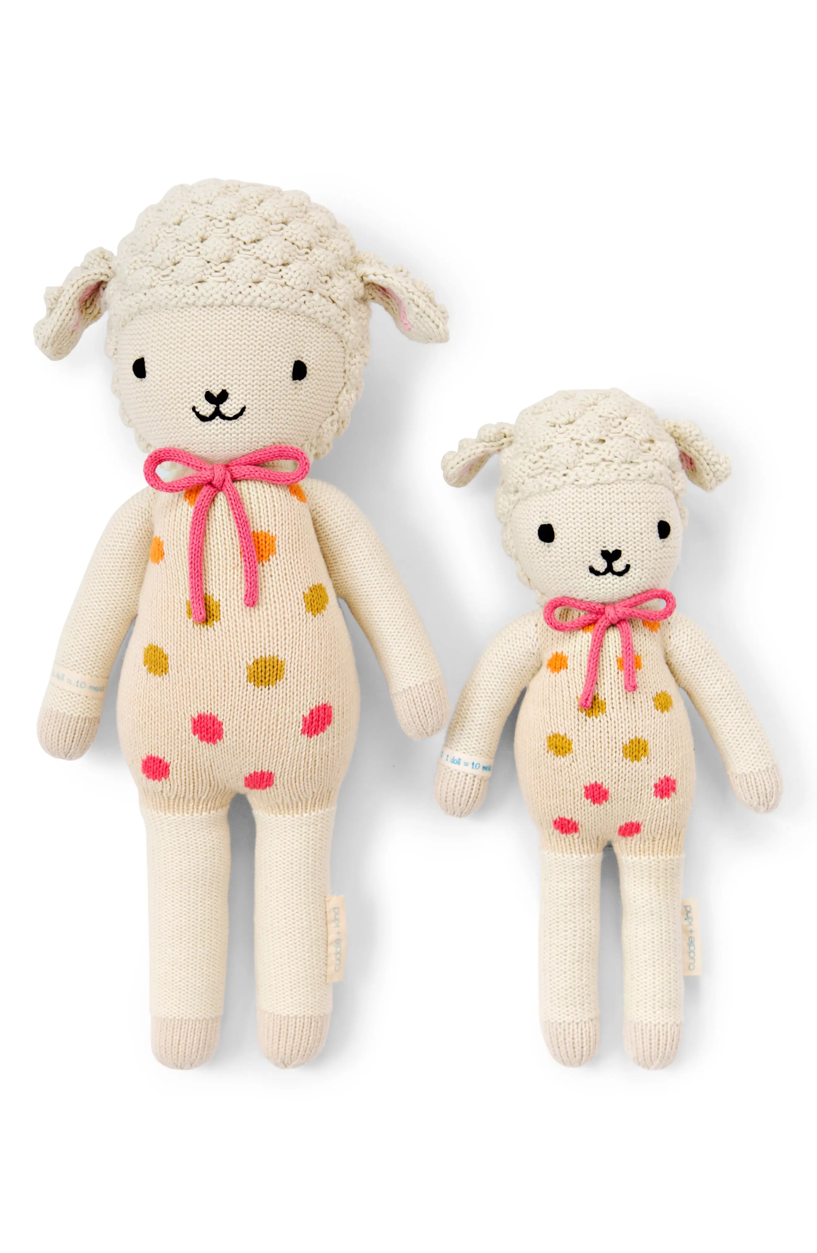 cuddle+kind cuddle + kind Lucy the Lamb Stuffed Animal in White at Nordstrom, Size Regular | Nordstrom