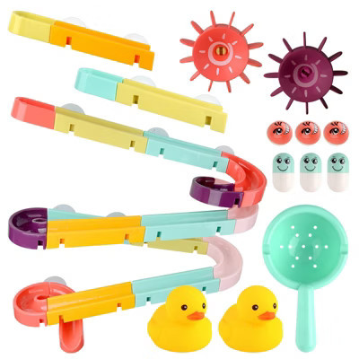 Interactive Bathtub Slide Set with Rubber Ducks and Ball – Toddler Bath Toys, Puzzle Slide Bath Toy for Kids, Fun Water Slide Bath Toy | Target
