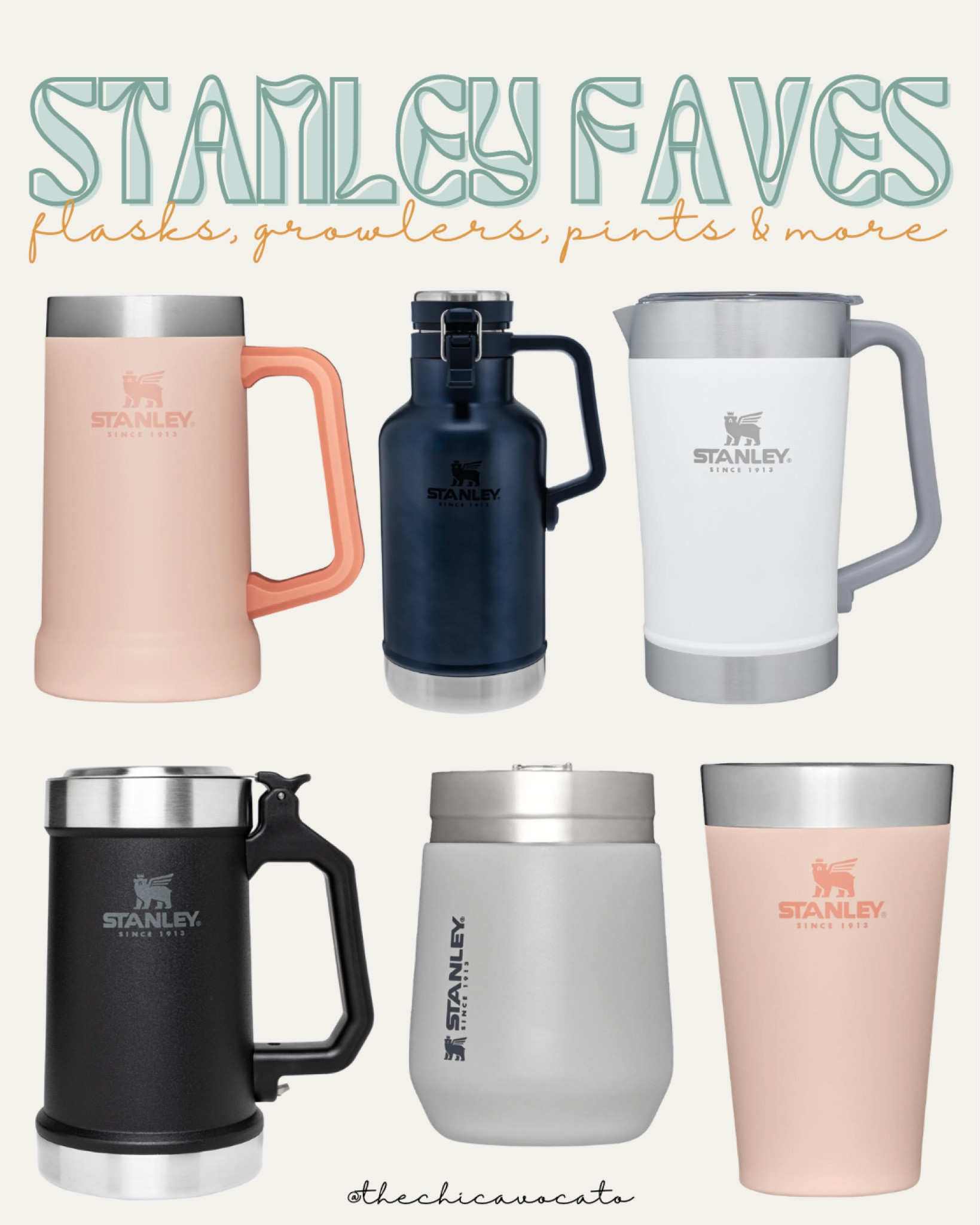 Stanley PMI 
Barware favorites 
Flasks, growlers, pints, beer pitchers, wine glasses and more! 

Stainless steel 

#LTKunder100 #LTKhome #LTKSeasonal