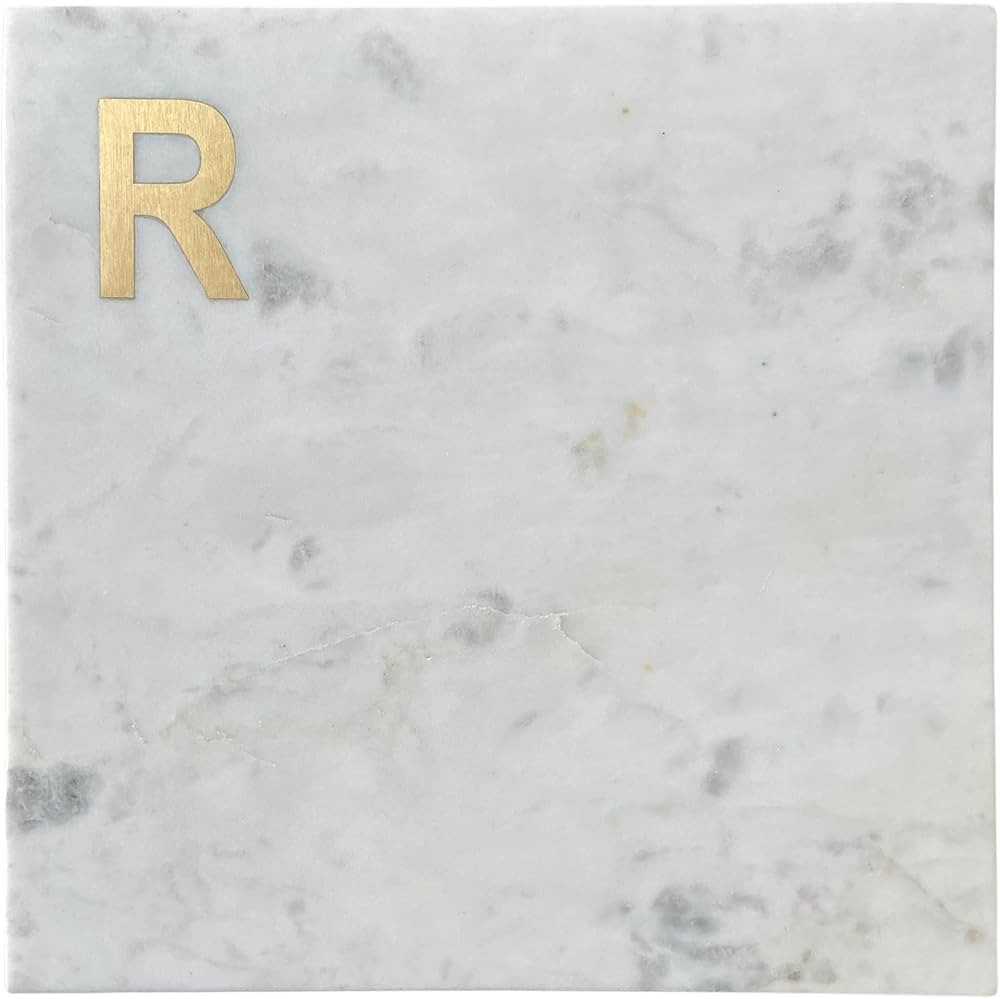 Monogram Marble Cheese Board, Hand Crafted Marble Cutting Board from White Marble Slab, Personali... | Amazon (US)