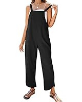 Gihuo Women's Fashion Baggy Loose Linen Overalls Jumpsuit | Amazon (US)