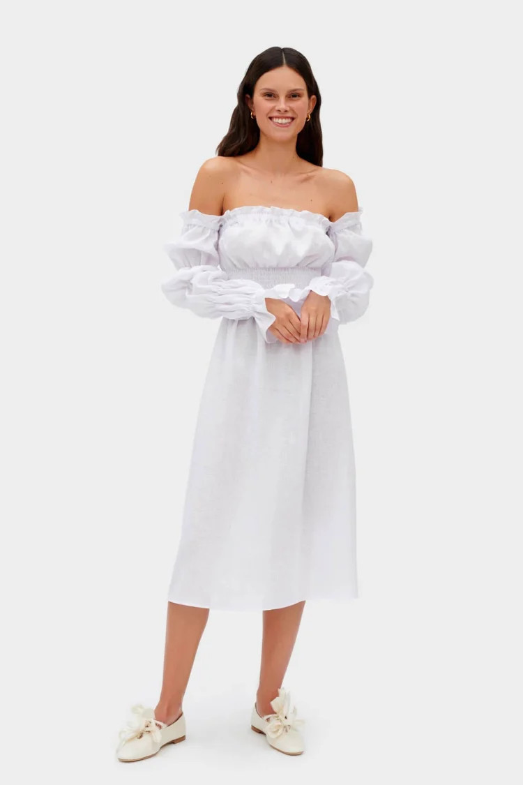Michelin Linen Dress - White | Confête