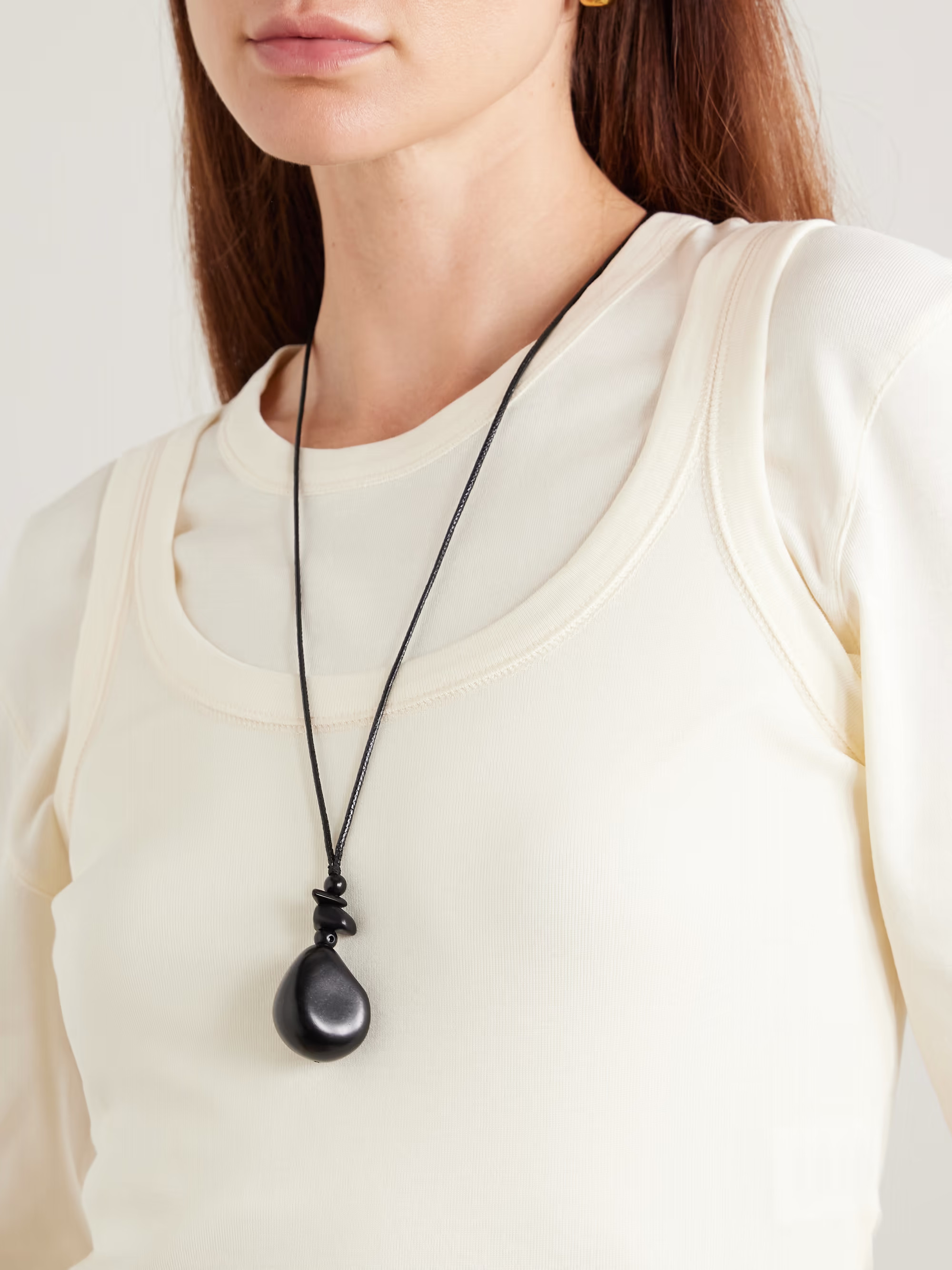 The Pendant tagua and leather necklace | NET-A-PORTER (US)