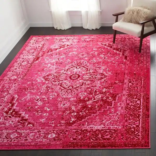 nuLOOM Traditional Vintage-inspired Area Rug - Pink 3' x 5' | Bed Bath & Beyond