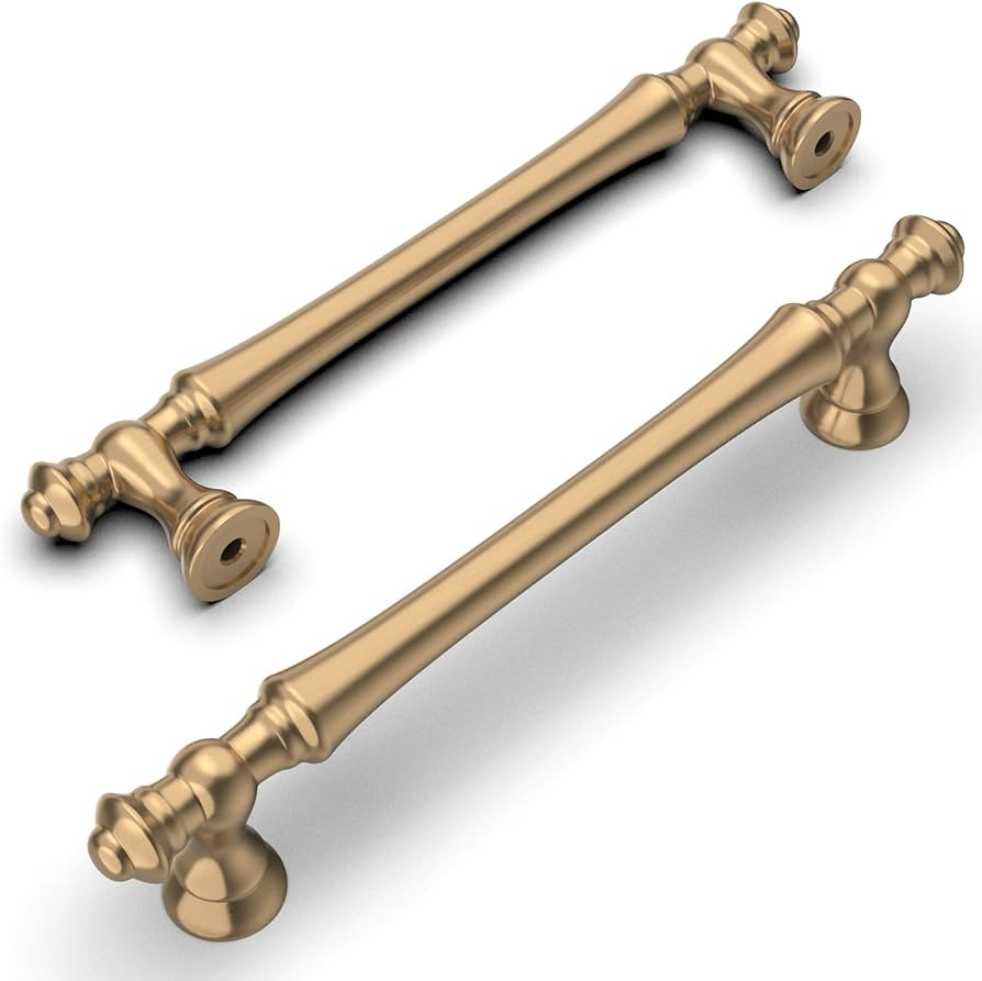 Amerdeco 10 Pack Champagne Bronze Cabinet Pulls 5 Inch(128mm) Hole Center Cabinet Hardware Kitche... | Amazon (US)