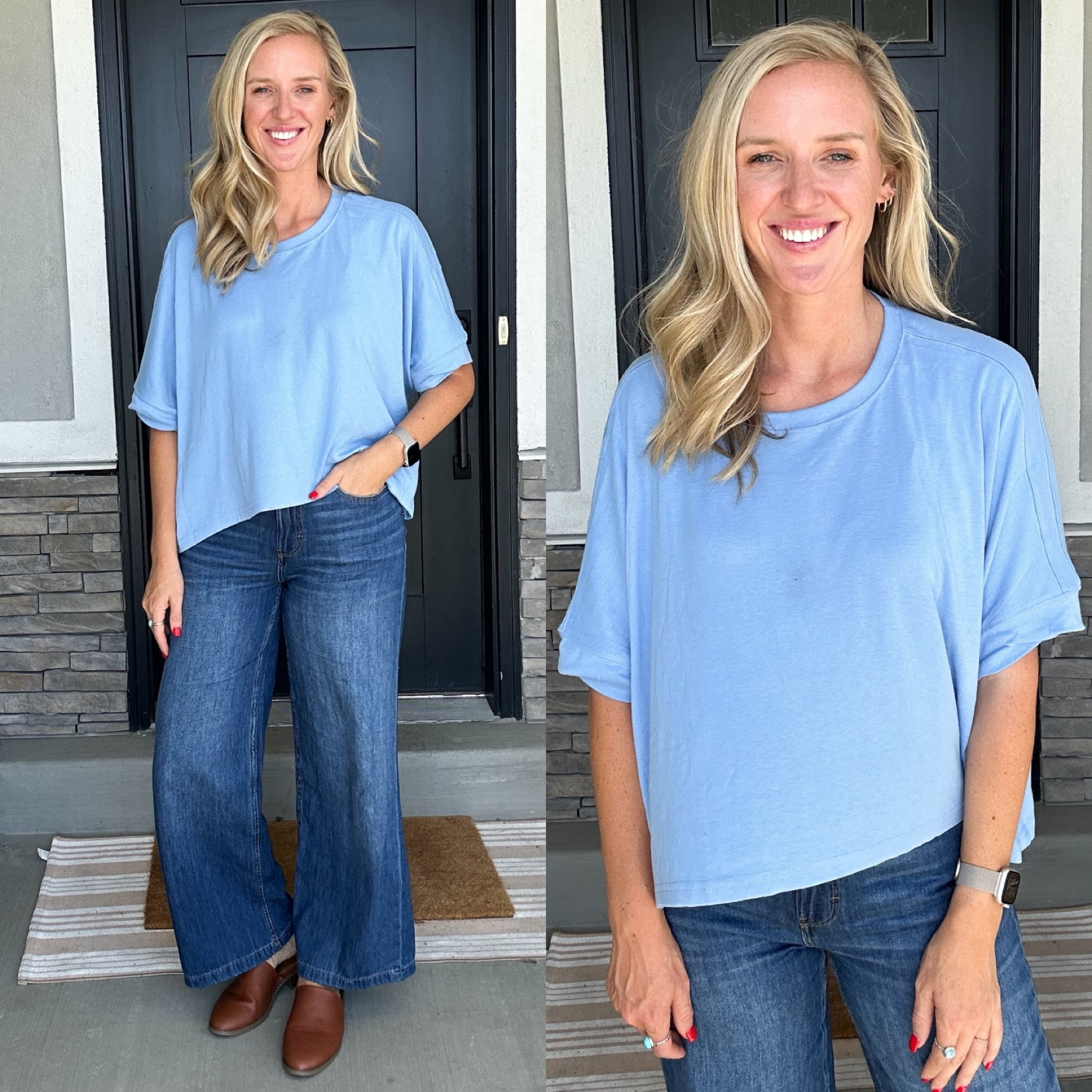 Free people look for less top, size medium. Jeans run true to size 

#LTKFindsUnder50 #LTKStyleTip #LTKMidsize