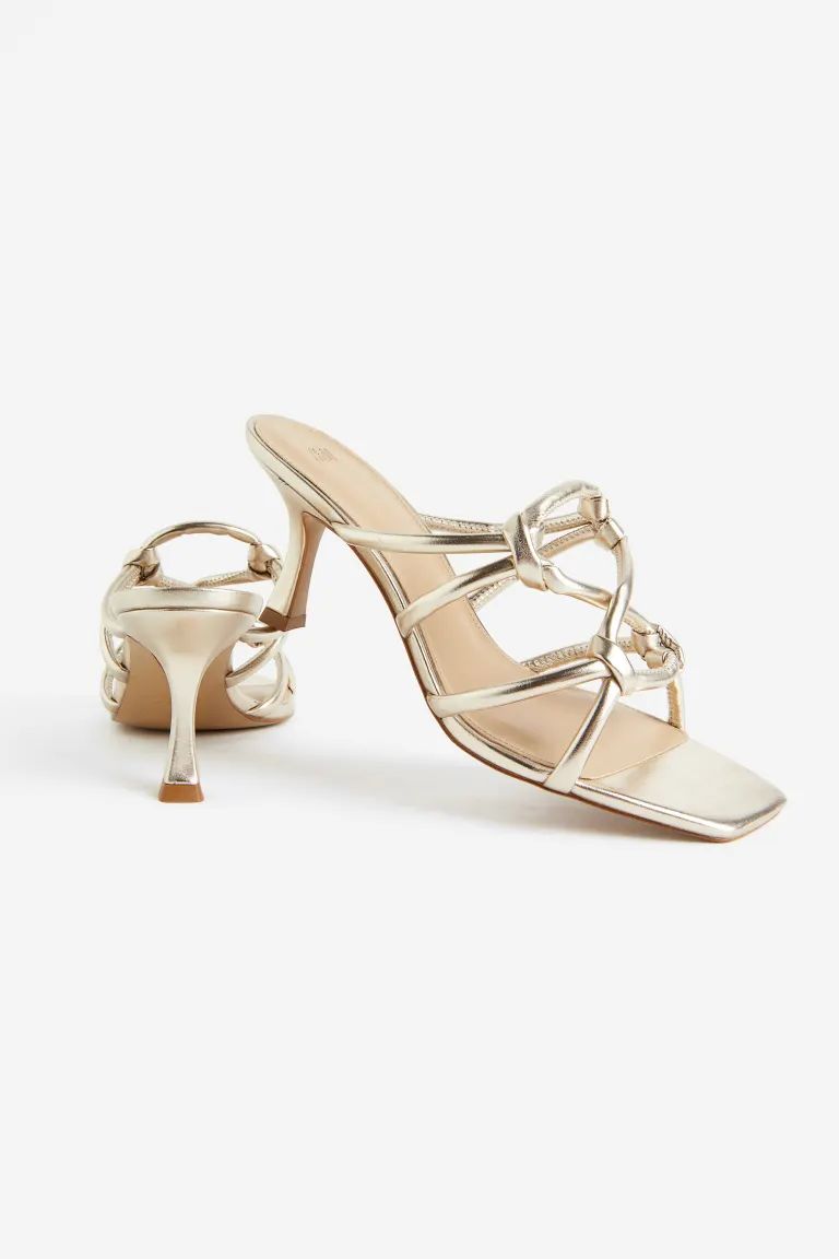 Heeled Sandals - Gold-colored - Ladies | H&M US | H&M (US + CA)