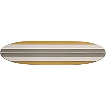Creative Co-Op 65.5 Inches Reclaimed Wood Striped Surfboard Décor, Multicolor Wall Decor, Grey & Tan | Amazon (US)