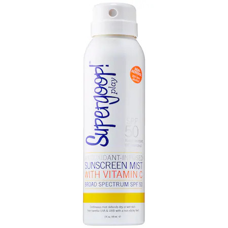 Antioxidant-Infused Sunscreen Mist With Vitamin C Broad Spectrum SPF 50 Mini - Supergoop! | Sephora (US)