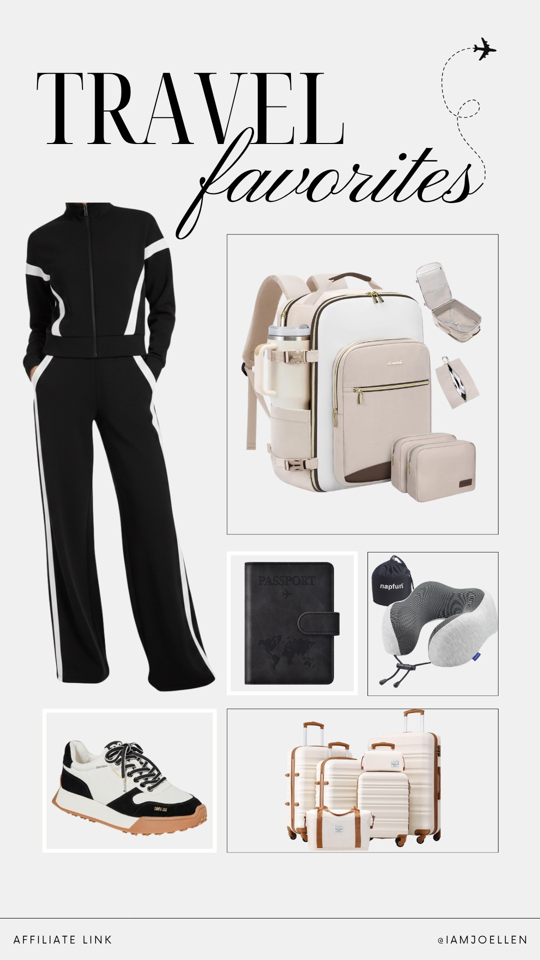 The secret to a stress-free travel day? A cohesive look and the right gear. I’ve rounded up my absolute essentials for my next trip, from the ultimate "airport chic" tracksuit to the hard-shell luggage set that actually fits everything! 

 #TravelEssentials #TravelChic #LTKootd #LTKTravel