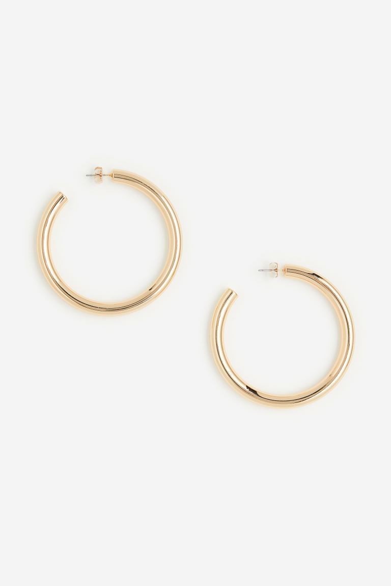 Large Hoop Earrings - Gold-colored - Ladies | H&M US | H&M (US + CA)