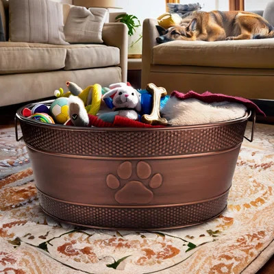 Chew-Proof Metal Dog Toy Bin | Wayfair Professional