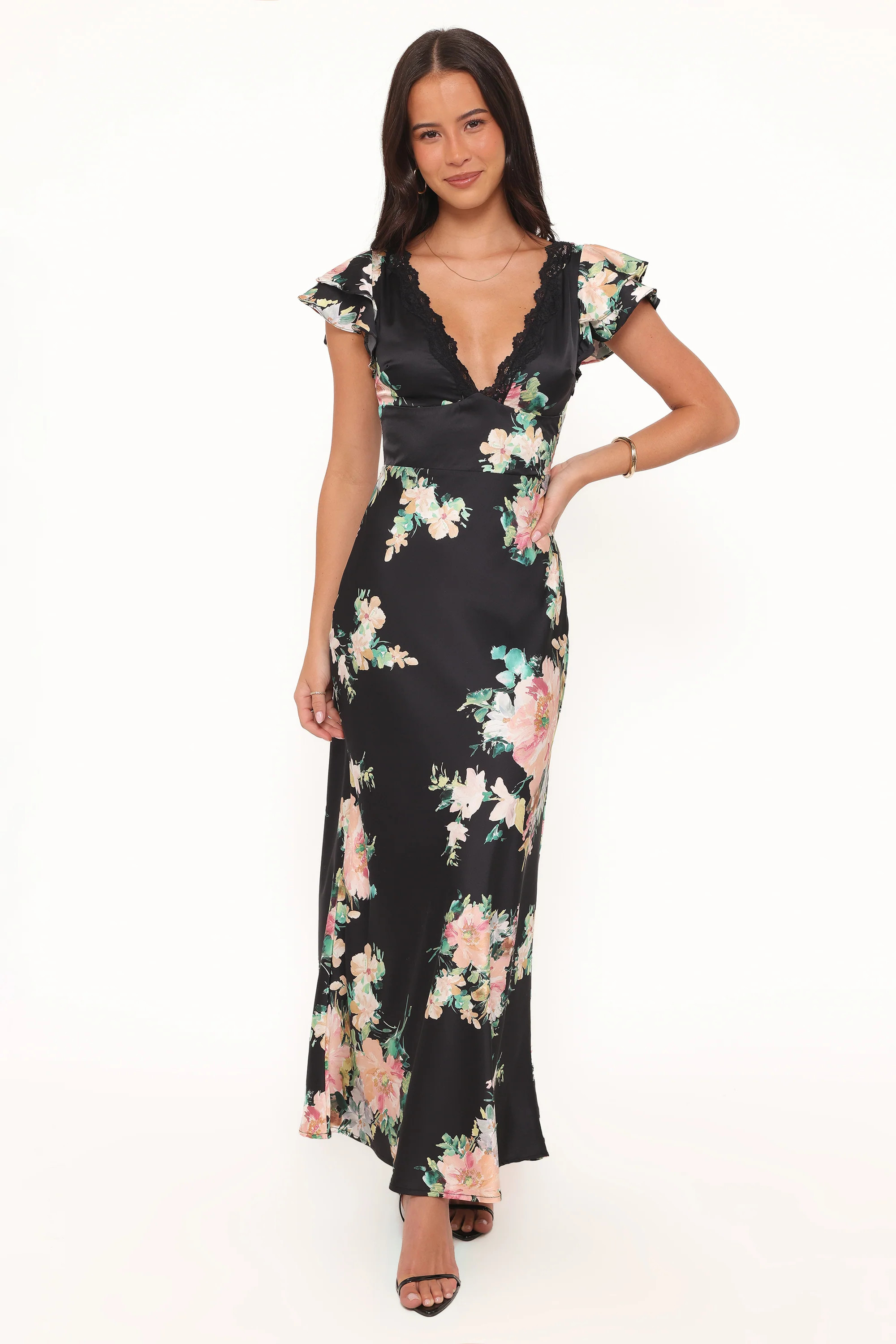 Arella Maxi Dress - Black Floral | Petal & Pup (US)