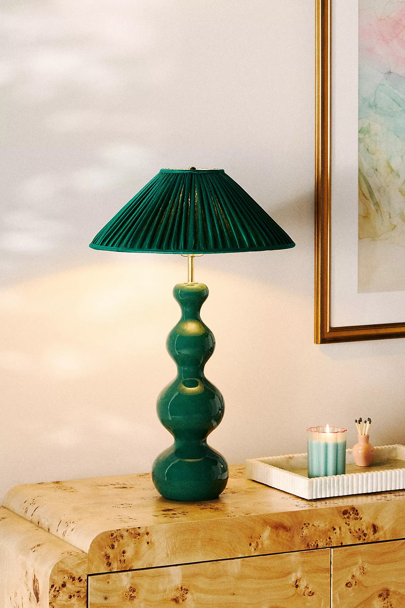 Pooky The Wobster Ceramic Ruched Shade Table Lamp | Anthropologie (US)