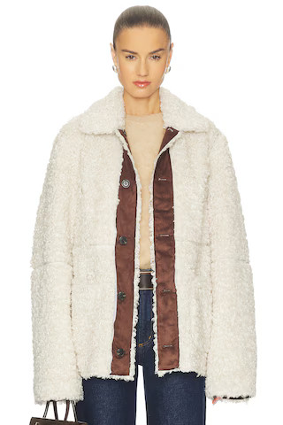 Tularosa Laura Reversible Jacket in Chocolate Brown & Cream from Revolve.com | Revolve Clothing (Global)