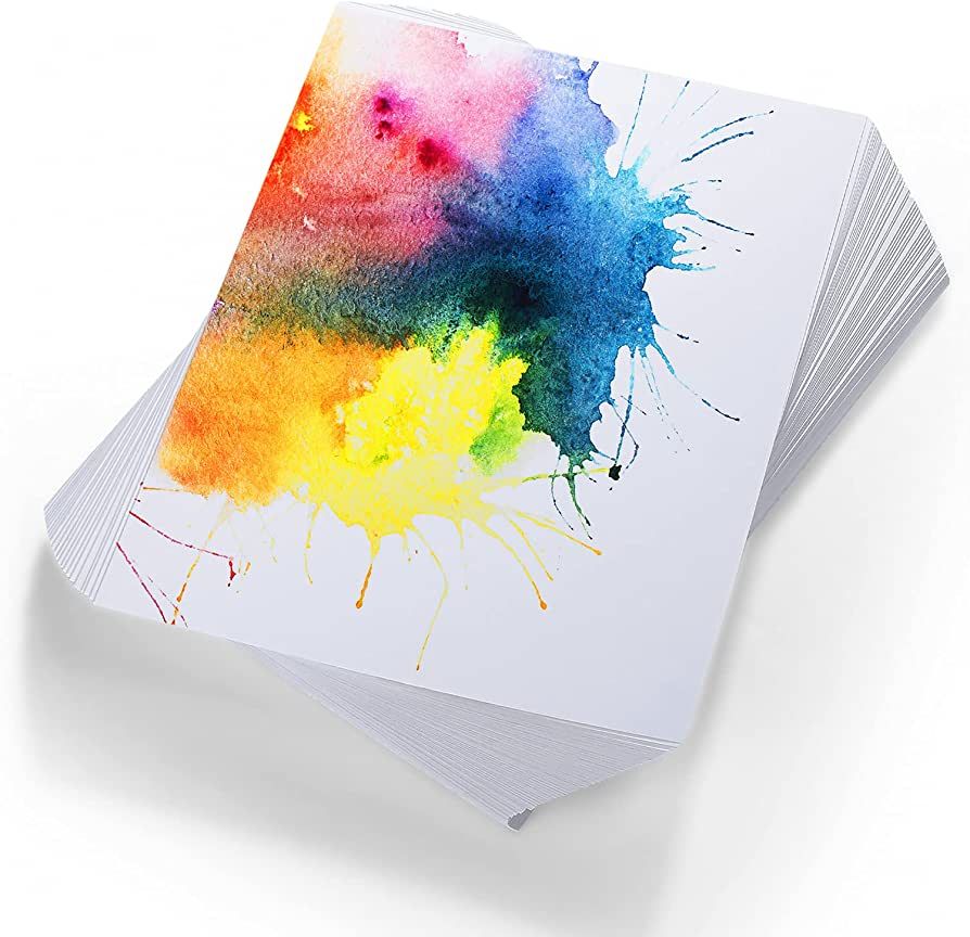 60 Sheets Watercolor Paper White Cold Press Paper Pack for Kid Child Watercolor Drawing Student A... | Amazon (US)