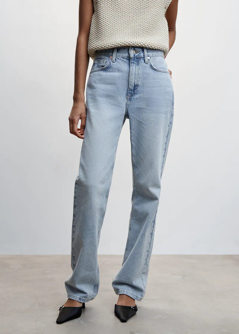 Mid-rise straight jeans | MANGO (US)
