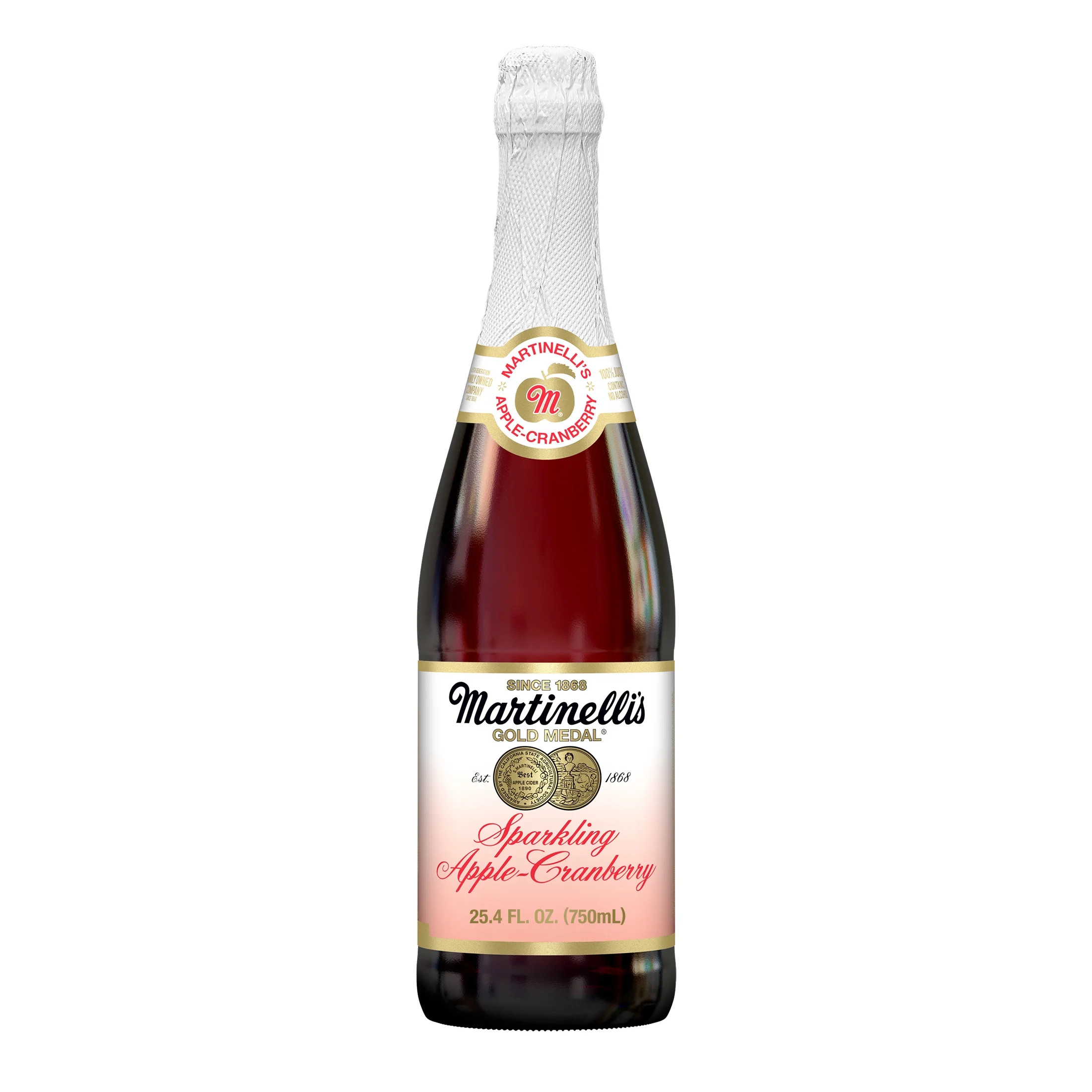 Martinelli's Sparkling Apple-Cranberry, 25.4 fl oz Glass Bottle | Walmart (US)