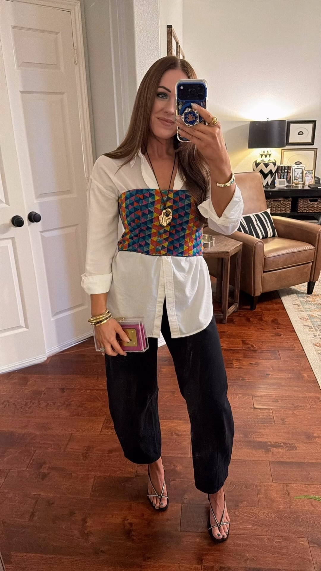 Girls dinner date night outfit birthday dinner button down with a corset over it target denim barrel leg jeans Zara heels

*Corset is old from House of Harlow and shoes are old from Zara