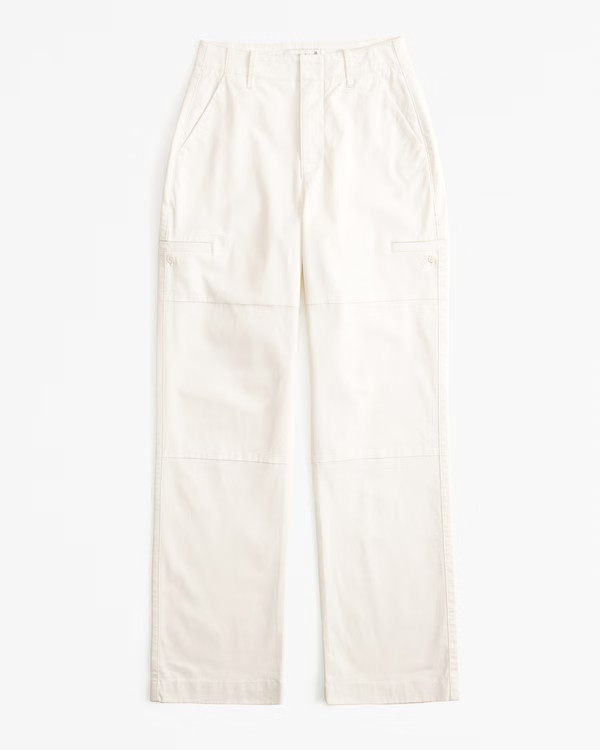 Women's Cotton Relaxed Utility Pant | Women's Bottoms | Abercrombie.com | Abercrombie & Fitch (US)