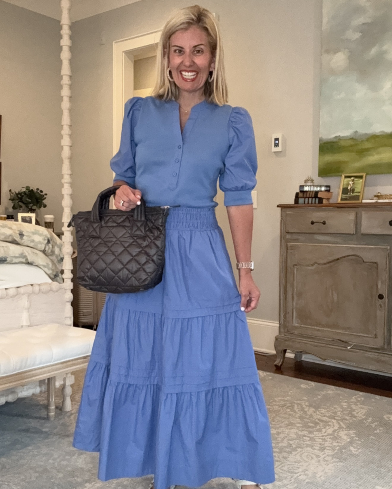 Beautiful blue and here for it! 

#LTKPetite #LTKootd #LTKmomlife