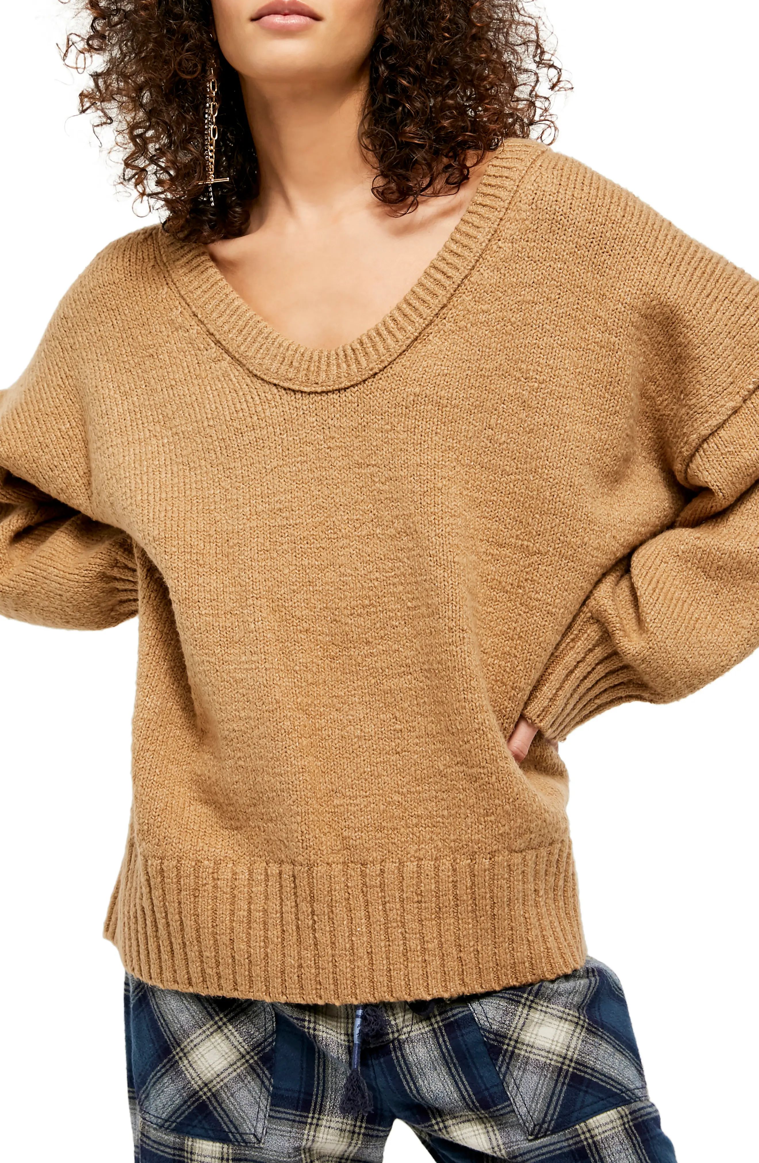 Free People Brookside Sweater in Desert Camel at Nordstrom, Size Large | Nordstrom