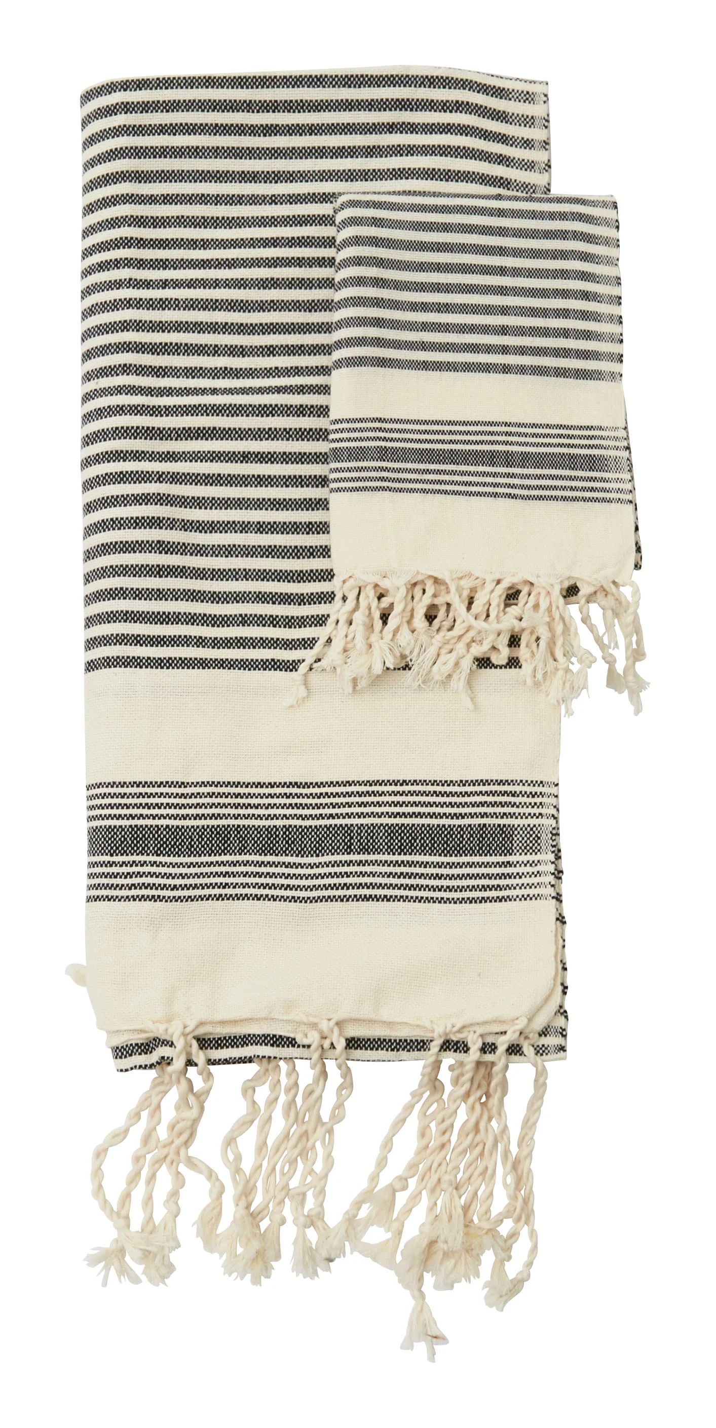 Hammam Black Stripe Towels | Jayson Home