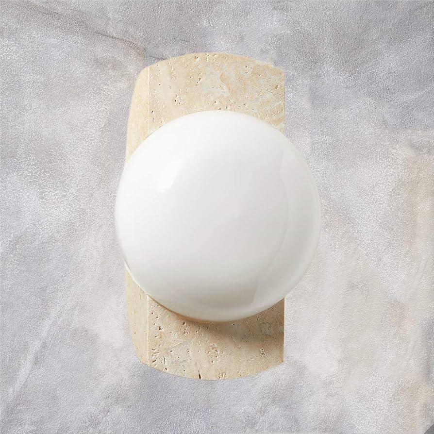 Travertine Wall Sconce Light 6.9" Wx5.5 Dx10.9 H | Amazon (US)