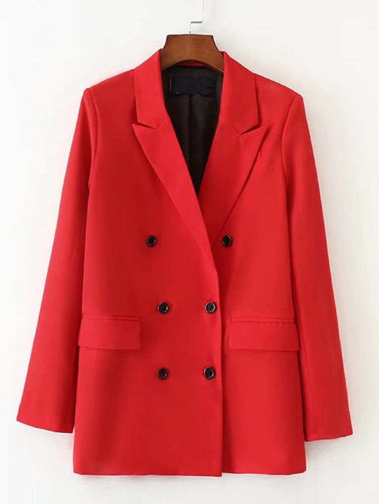 Slim Fit Double Breasted Blazer | SHEIN