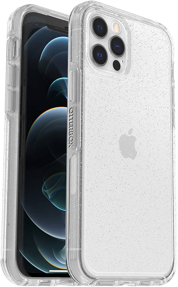 OtterBox iPhone 12 & iPhone 12 Pro Symmetry Series Case - STARDUST (SILVER FLAKE/CLEAR), ultra-sl... | Amazon (US)