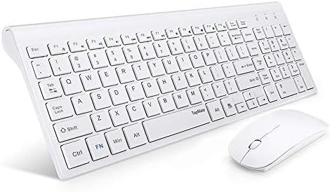 Wireless Keyboard and Mouse Ultra Slim Combo, TopMate 2.4G Silent Thin Keyboard Mice Set with Num... | Amazon (US)
