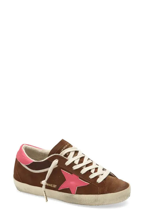 Golden Goose Super Star Low Top Sneaker in Brown/Fucsia at Nordstrom, Size 12Us | Nordstrom