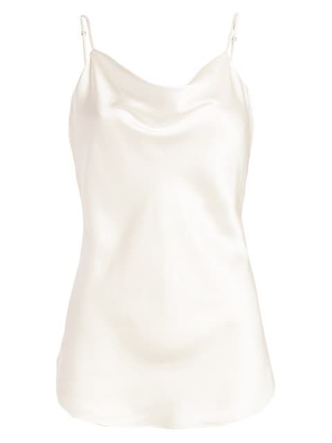 Cinq à Sept Marta Silk Cowlneck Cami Top | Saks Fifth Avenue