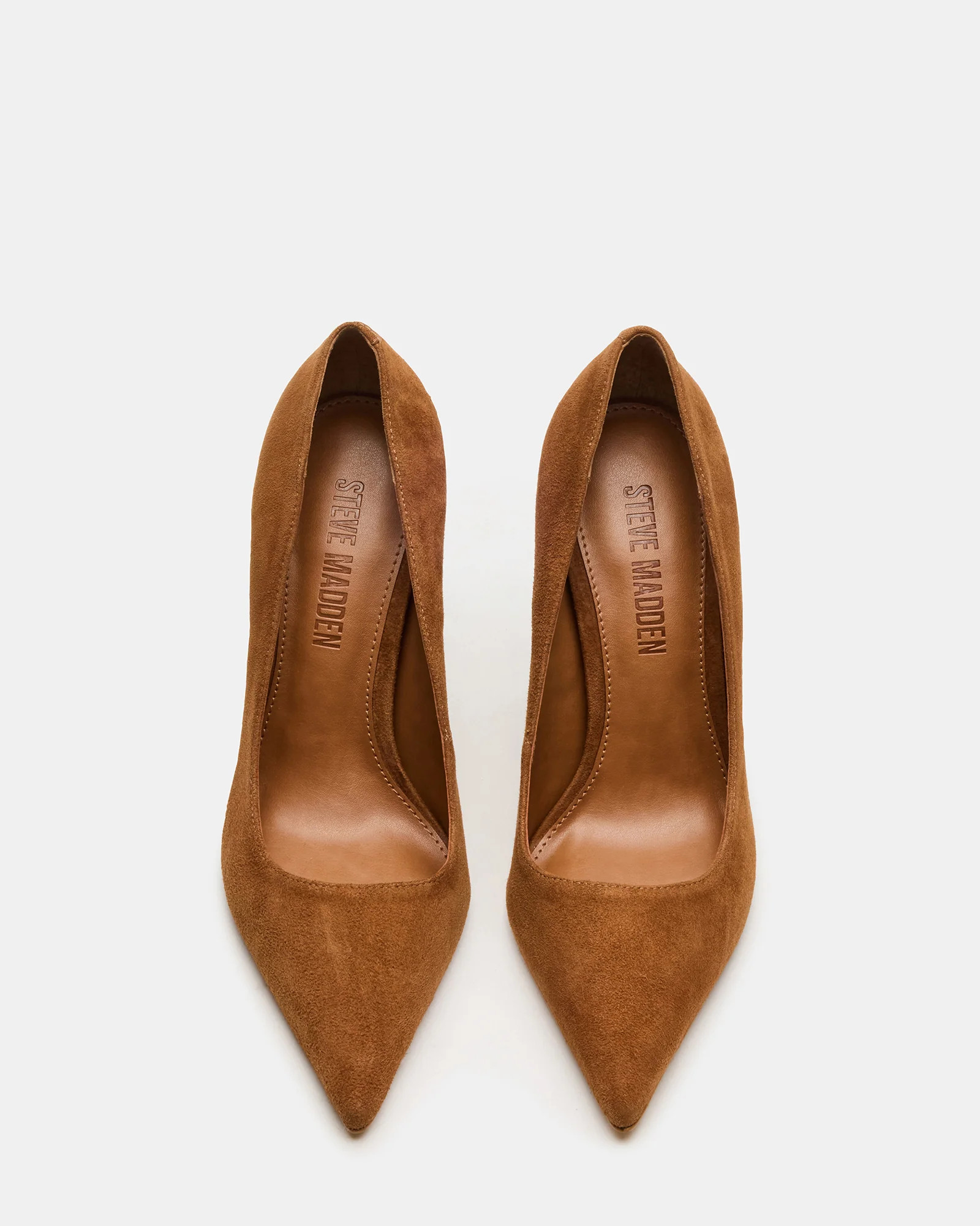 NOIR Chestnut Suede Pointed-Toe Stiletto Pump Women's Heels | Steve Madden (US)