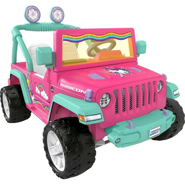 Power Wheels Rainbow Unicorn Jeep Wrangler Ride-on Toy, 12 V, Max Speed: 5 mph | Walmart (US)