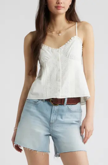 BP. Cotton Eyelet Pintuck Camisole | Nordstrom | Nordstrom