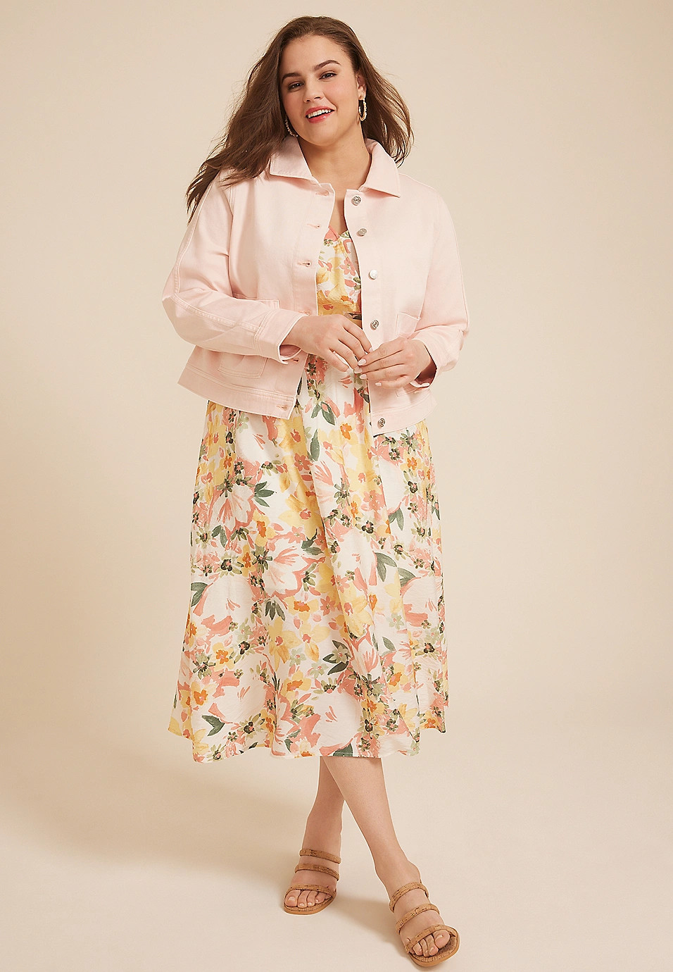 Plus Size Color Denim Work Jacket | Maurices