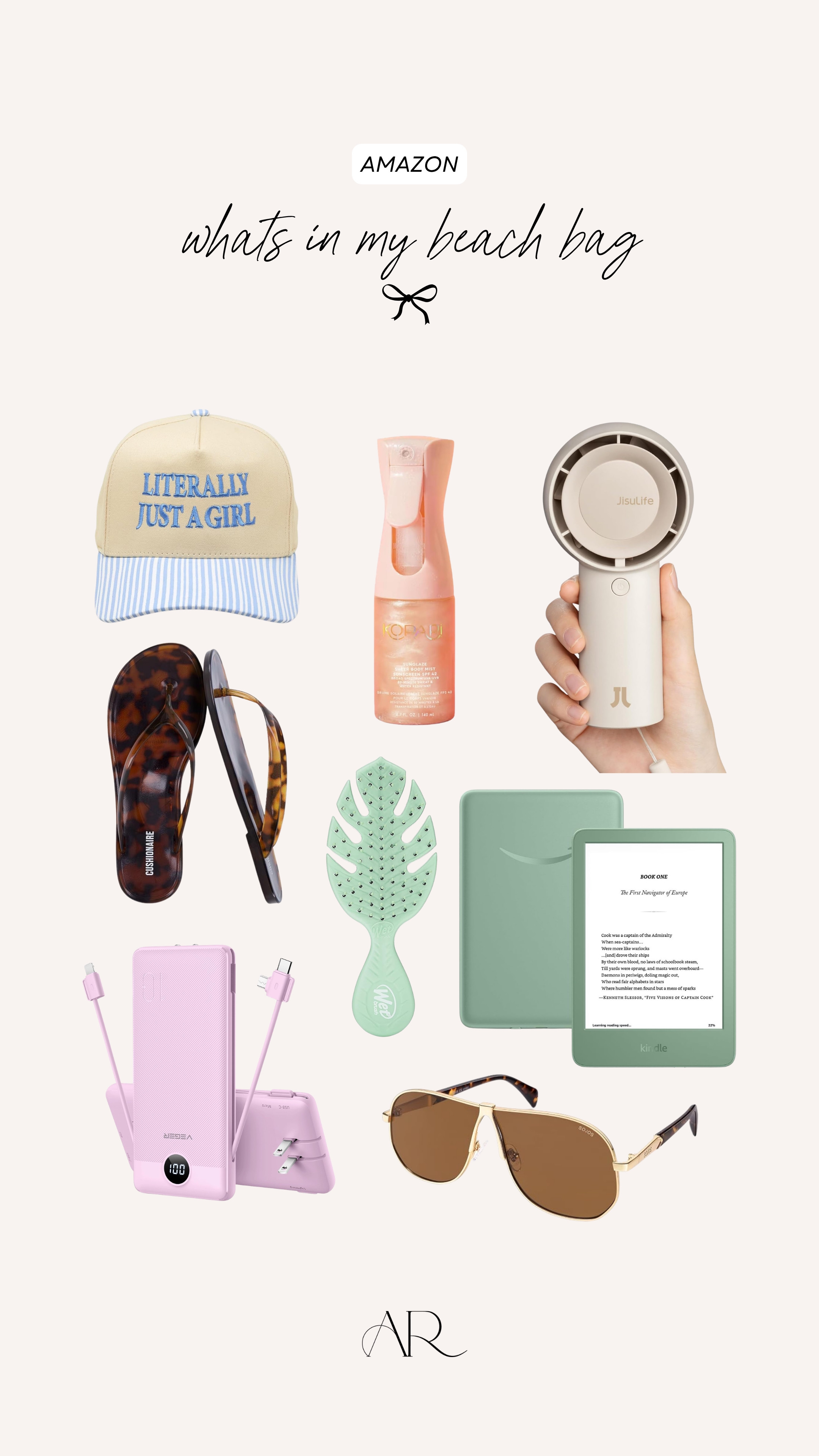 My beach essentials! I take my kindle pretty much everywhere!

flip flops, spf, sunglasses 

 #LTKootd #LTKmomlife #LTKTravel