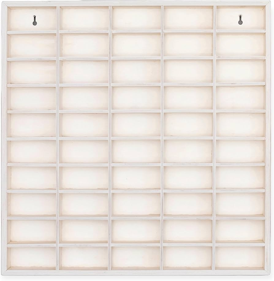 Car Display Shelf - Wooden Wall Mount Hot Wheels, Matchbox, and Diecast Case for 50 Cars | Amazon (US)