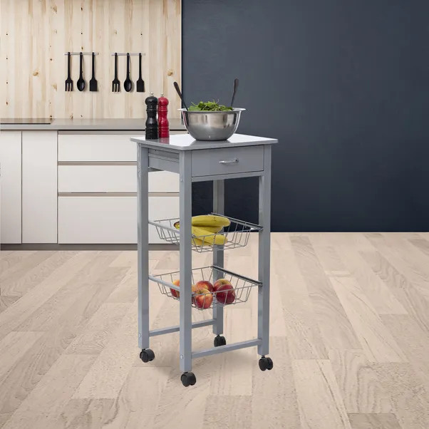 Single Grey Kitchen Trolley | Dunelm (migrated)
