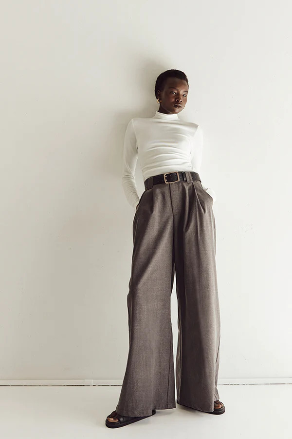 HARLEY CHARCOAL WOOL BLEND PANT | DISSH