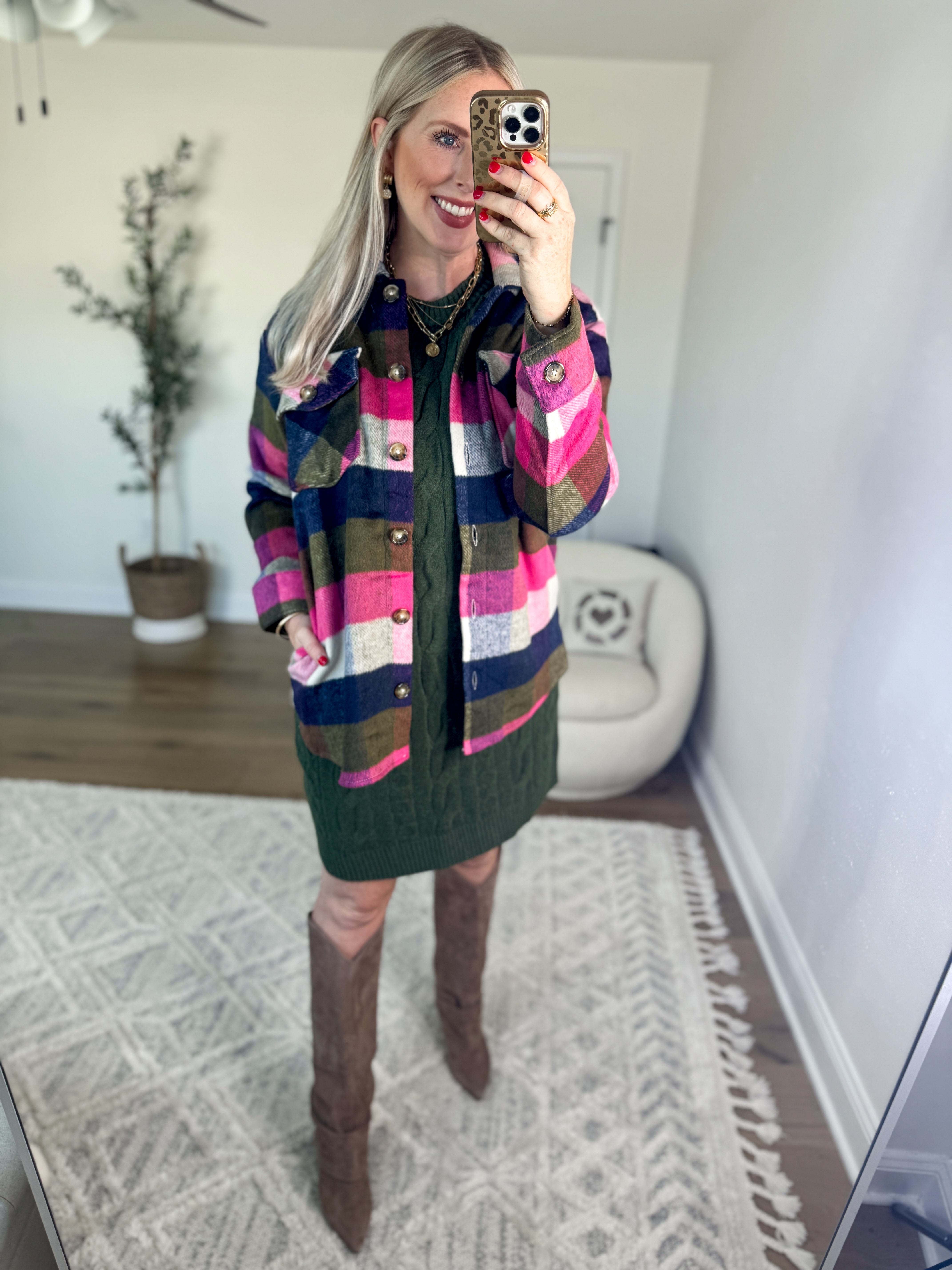 Daily try on, Walmart outfit, Walmart fashion, Walmart try on, time and tru, plaid shacket, sweater dress 

Medium in both 

#LTKSeasonal #LTKStyleTip #LTKFindsUnder50