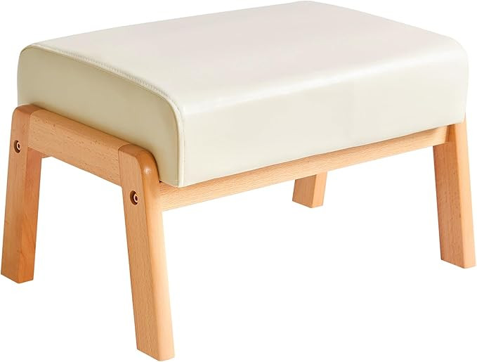 IBUYKE 10.2” H Small Foot Stool Ottoman, Rectangle PU Faux Leather Foot Rest with Padded Seat a... | Amazon (US)