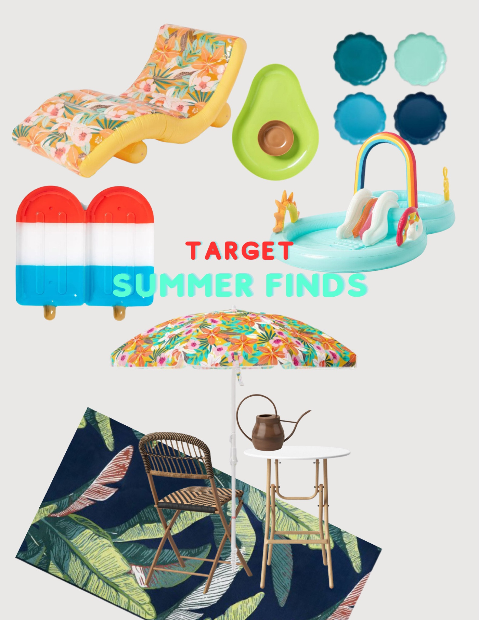 Target Summer Finds for the pool or patio. Cutest dishes for summer parties. 
#swim #summer #pool #beach #patio #outdoors

#LTKunder50 #LTKswim #LTKhome