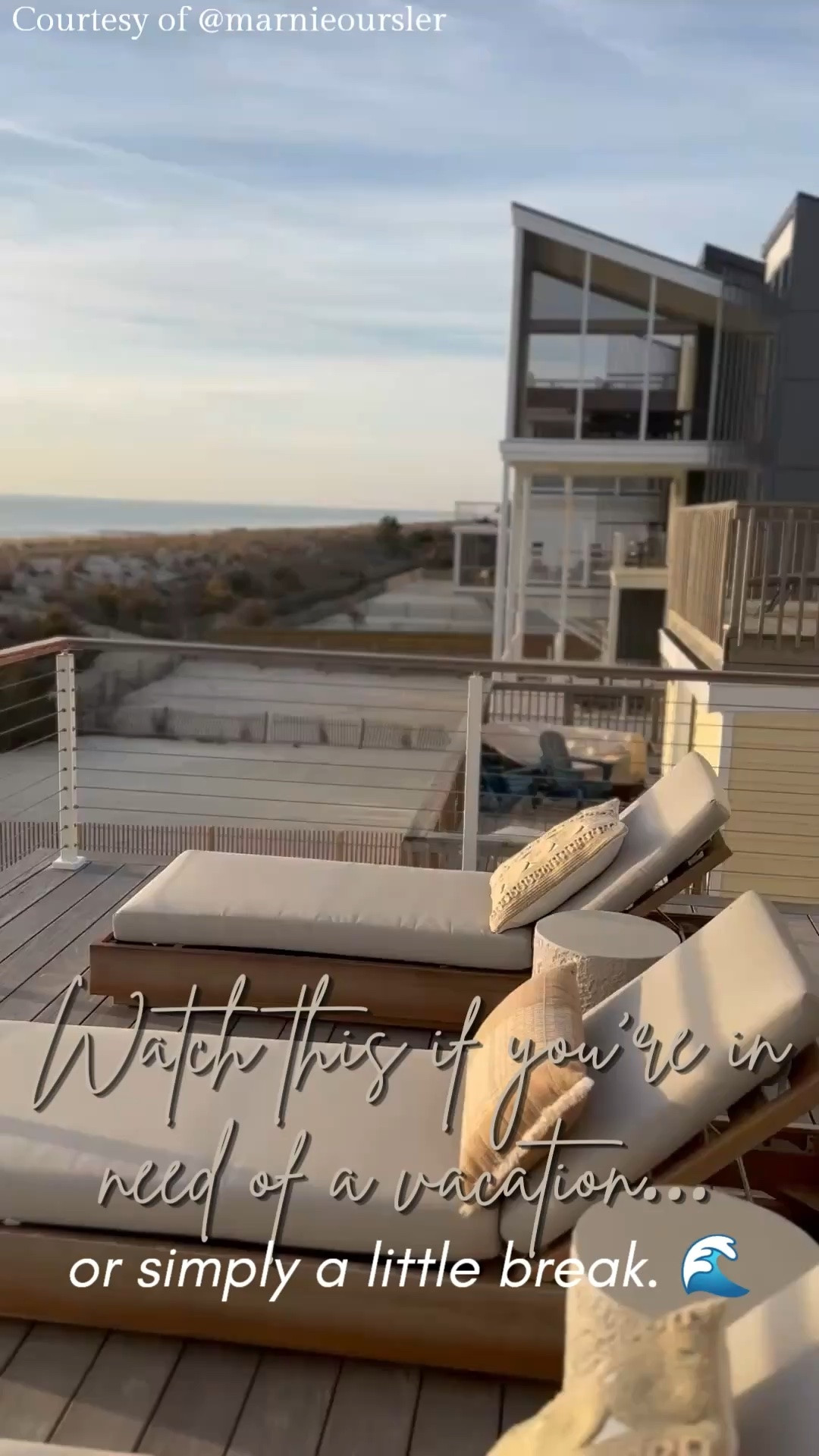 Watch this if you’re in need of a vacation—or simply a little break. 🌊🤍

This dreamy beachfront home beautifully connects indoor and outdoor living, from its comfortable oceanfront loungers and outdoor dining area to the light-filled living room, coastal kitchen and dining room.

I’m sharing similar coastal furniture and decor to help you bring this relaxed, vacation-at-home feeling into your own space. Shop the look here, and see the complete house tour on HomeBunch.com!

Courtesy of Design & Build: @marnieoursler
Video: @danajefferyhoff

#LTKHome #LTKVideo #BeachHouse #CoastalHome #CoastalDecor #OutdoorLiving #BeachHouseStyle

#LTKsummer #LTKhome #LTKfamily